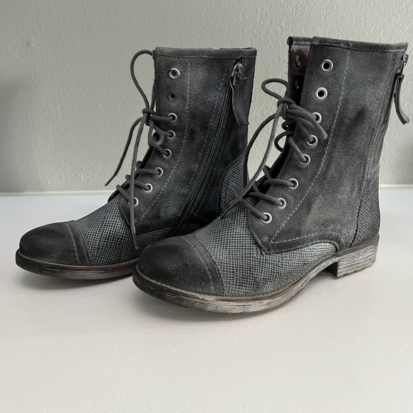 Roan by Bed Stu - Women - Combat Boots with lace and zippper - Picture 2 of 6